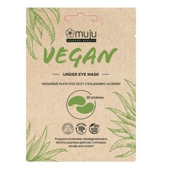 Muju Veganiniai kolageno ir alavijo plokštelės, 30 vnt. kaina ir informacija | Veido kaukės, paakių kaukės | pigu.lt