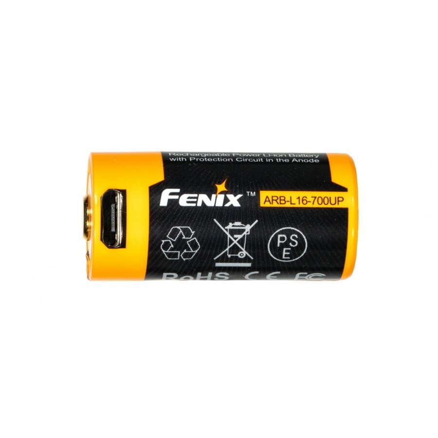 Fenix USB 16340 700 mAh 3,6 V Įkraunama baterija kaina ir informacija | Kitas turistinis inventorius | pigu.lt