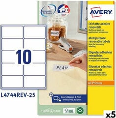 Lipnios etikėtės Avery, L4744REV, 5 vnt kaina ir informacija | Kanceliarinės prekės | pigu.lt