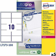 Этикетки для принтера Avery L7173 99,1 x 57 mm Белый 100 Листья (5 штук) цена и информация | Kanceliarinės prekės | pigu.lt