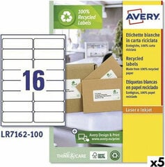 Lipnios etikėtės Avery LR7162 99,1 x 33,9 mm, 5 vnt kaina ir informacija | Kanceliarinės prekės | pigu.lt