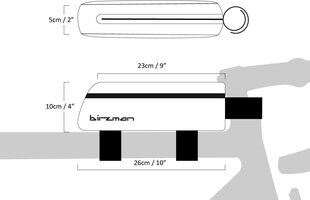 Rėmo krepšys Birzman Packman Travel Top Tube Pack kaina ir informacija | Dviračių bagažinės | pigu.lt