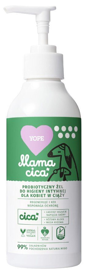 Probiotinis intymios higienos gelis nėščiosioms Yope Mama Cica, 300 ml kaina ir informacija | Intymios higienos prausikliai | pigu.lt