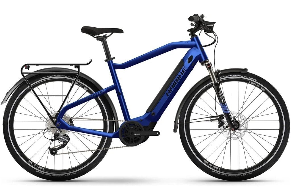 Elektrinis dviratis Haibike Trekking 4 High, S, mėlynas kaina ir informacija | Elektriniai dviračiai | pigu.lt