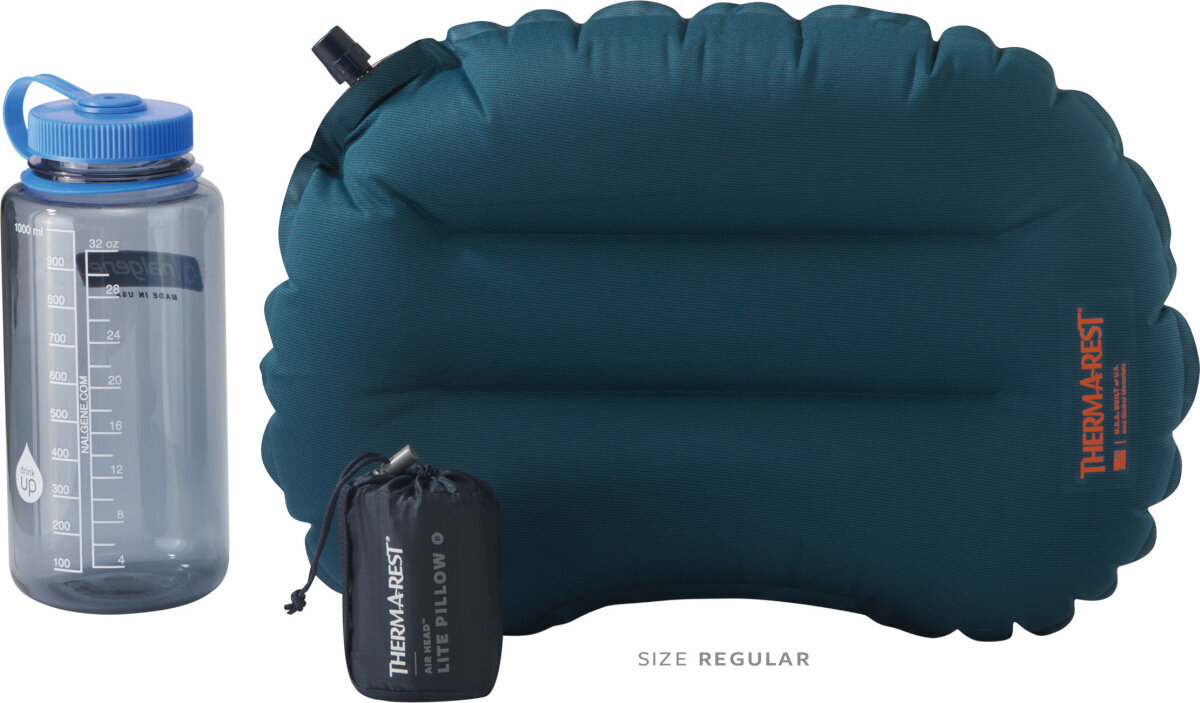 Pripučiama pagalvė Thermarest Air Head Lite Pillow, 39x28x10cm, mėlyna kaina ir informacija | Pripučiamos ir paplūdimio prekės | pigu.lt