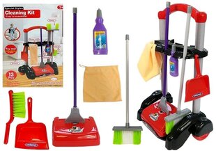 Žaislinis tvarkymosi rinkinys Cleaning Kit, raudonas kaina ir informacija | Žaislai mergaitėms | pigu.lt