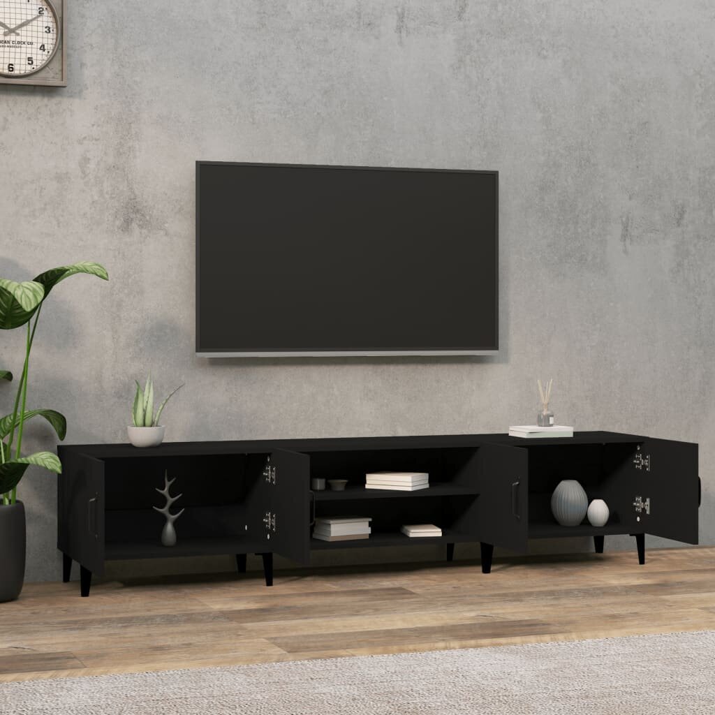 TV spintelė vidaXL, juoda kaina ir informacija | TV staliukai | pigu.lt