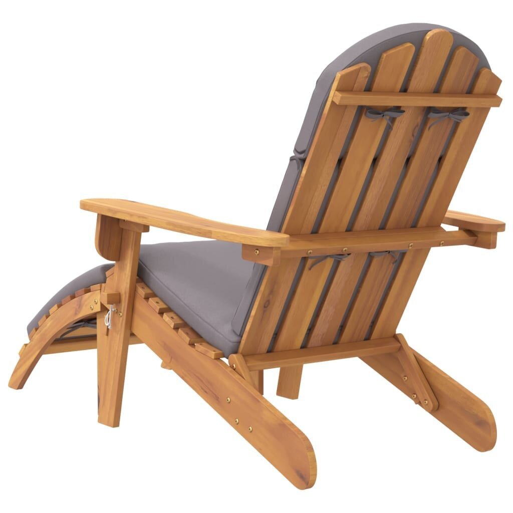 Sodo adirondack kėdė su pakoja vidaXL, rudas kaina ir informacija | Lauko kėdės, foteliai, pufai | pigu.lt