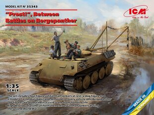 Klijuojamas Modelis ICM 35343 WWII German Tankmen with Bergepanther, 1/35 цена и информация | Склеиваемые модели | pigu.lt