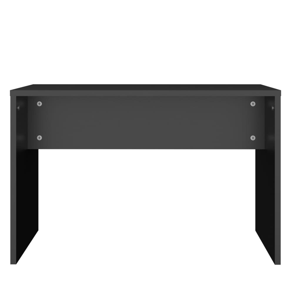 vidaXL Kosmetinio staliuko komplektas, juodos spalvos, 96x40x142cm kaina ir informacija | Kosmetiniai staliukai | pigu.lt