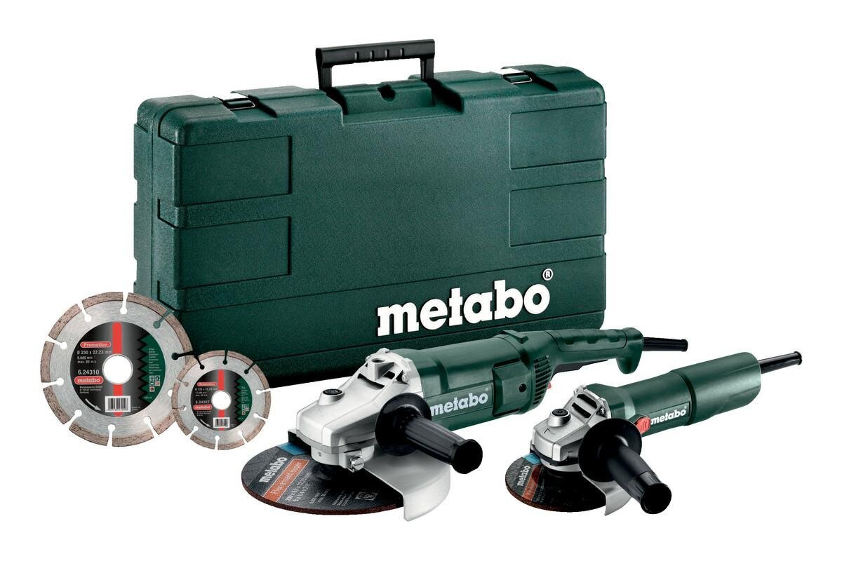 Metabo rinkinys WE2200-230+W750-125 kaina ir informacija | Šlifuokliai | pigu.lt