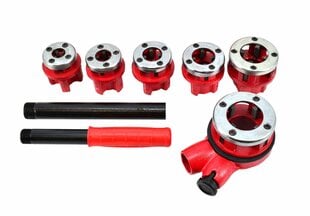 AWTOOLS ТРУБНАЯ РЕЗЬБА 6 шт. 1/4&quot;, 3/8&quot;, 1/2&quot;, 3/4&quot;, 1&quot;, 1-1/4&quot; ЧЕХОЛ ДЛЯ КОМПЛЕКТА цена и информация | Механические инструменты | pigu.lt