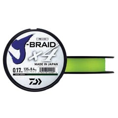 Pintas valas Daiwa J-Braid, geltona, 135m цена и информация | Лески | pigu.lt