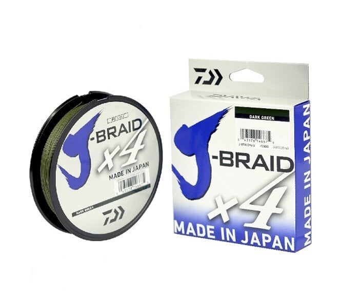 Pintas valas Daiwa J-Braid x4 Dark Green 135m цена и информация | Valai | pigu.lt