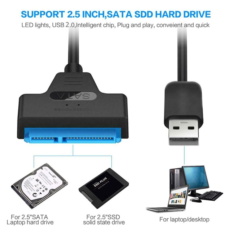 Adapteris SATA SSD HDD USB 3.0 kaina ir informacija | Adapteriai, USB šakotuvai | pigu.lt