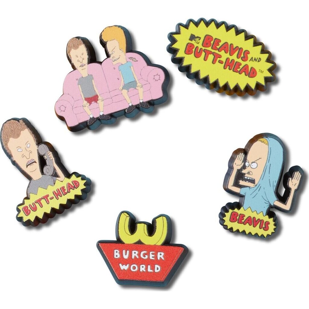 Batų aksesuarai Crocs™ Beavis and Butthead 5 Pack 233456 цена и информация | Aksesuarai vaikams | pigu.lt