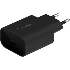 Сетевая зарядка Belkin Boost Charge USB-C PD 3.0 PPS 25W черная цена и информация | Зарядные устройства для телефонов | pigu.lt