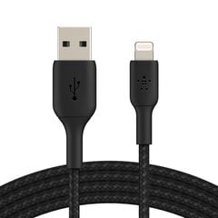 USB кабель Belkin Boost Charge USB-A to Lightning 2.0m белый цена и информация | Кабели для телефонов | pigu.lt