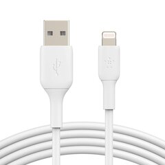 USB кабель Belkin Boost Charge USB-A to Lightning 2.0m белый цена и информация | Кабели для телефонов | pigu.lt