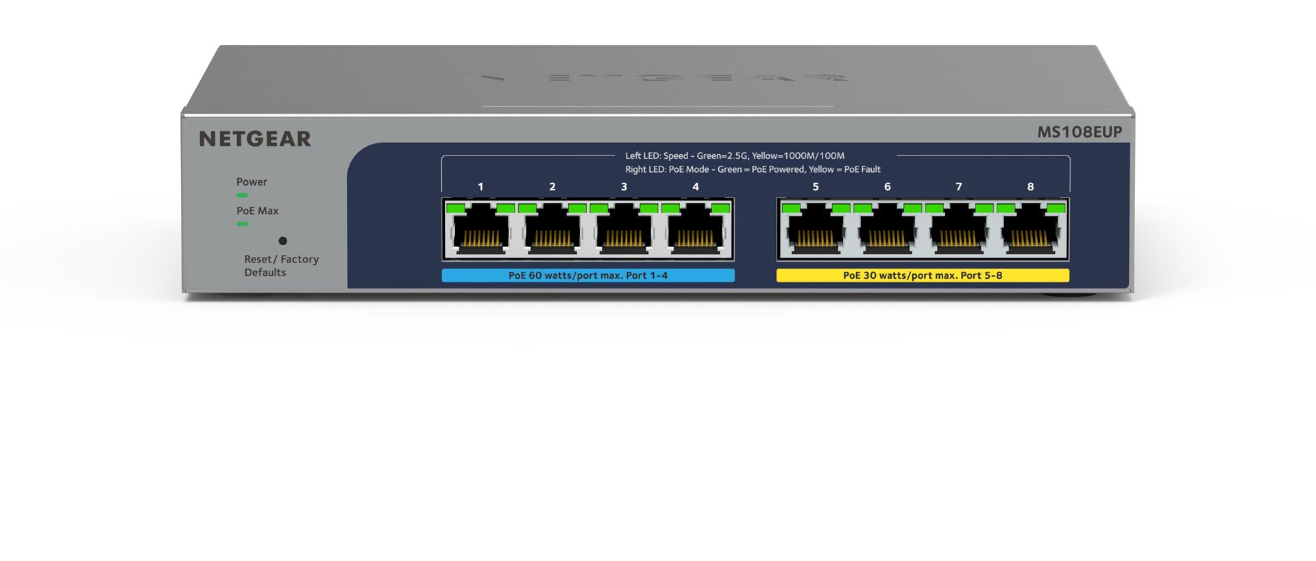 Netgear MS108EUP-100EUS kaina ir informacija | Komutatoriai (Switch) | pigu.lt