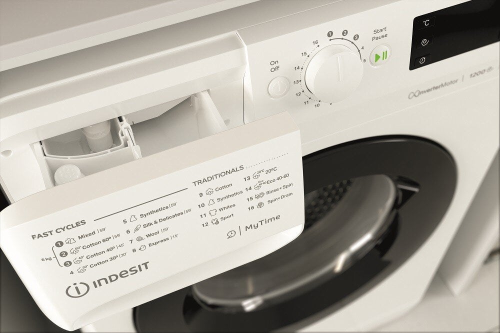 Indesit MTWSE61294WKEE цена и информация | Skalbimo mašinos | pigu.lt