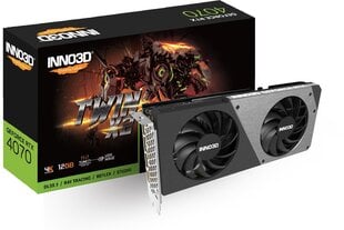 Inno3D GeForce RTX 4070 Twin X2 (N40702-126X-185252N) цена и информация | Видеокарты (GPU) | pigu.lt