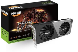 Inno3D GeForce RTX 4070 Twin X2 OC (N40702-126XX-185252N) kaina ir informacija | Vaizdo plokštės (GPU) | pigu.lt