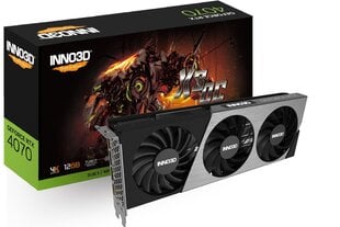 Inno3D GeForce RTX 4070 X3 OC (N40703-126XX-185252L) kaina ir informacija | Vaizdo plokštės (GPU) | pigu.lt