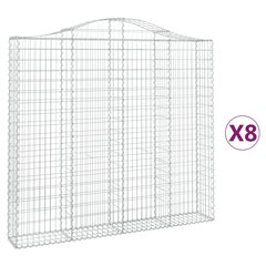 Gabiono krepšiai vidaXL 200x30x180/200 cm kaina ir informacija | Tvoros ir jų priedai | pigu.lt