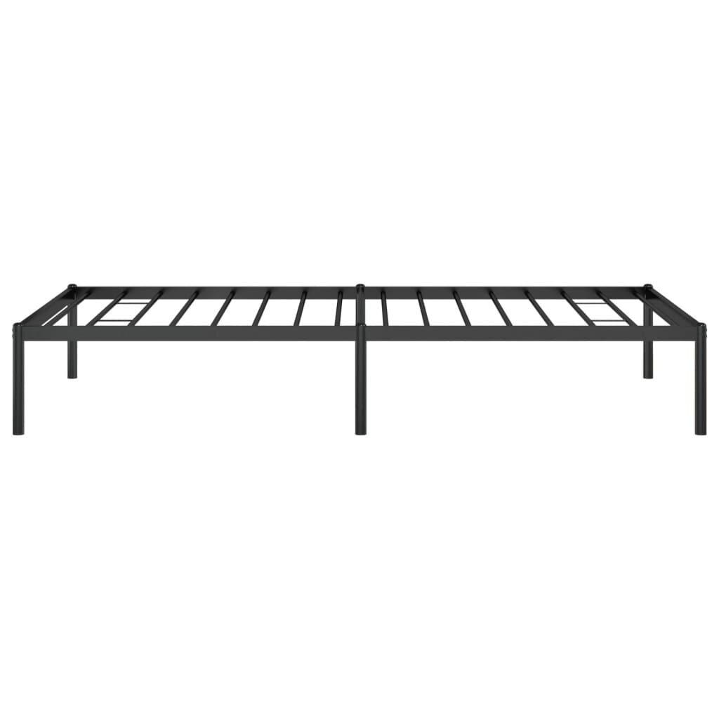 vidaXL Metalinis lovos rėmas, juodos spalvos, 90x190cm kaina ir informacija | Lovos | pigu.lt