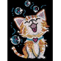 Deimantinė mozaika Sequin Art Bubbles the Kitten, 25 x 34 cm kaina ir informacija | Deimantinės mozaikos | pigu.lt