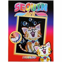 Алмазная мозаика Sequin Art Bubbles the Kitten, 25 x 34 см цена и информация | Алмазная мозаика | pigu.lt