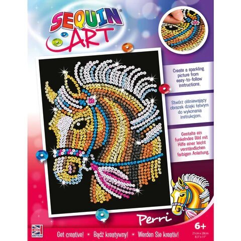 Deimantinė mozaika Sequin Art Perri Pony, 21 x 28 cm kaina ir informacija | Deimantinės mozaikos | pigu.lt
