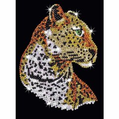 Deimantinė mozaika Sequin Art Leopard, 25 x 34 cm kaina ir informacija | Deimantinės mozaikos | pigu.lt