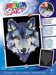 Deimantinė mozaika Sequin Art Wolf, 25 x 34 cm kaina ir informacija | Deimantinės mozaikos | pigu.lt