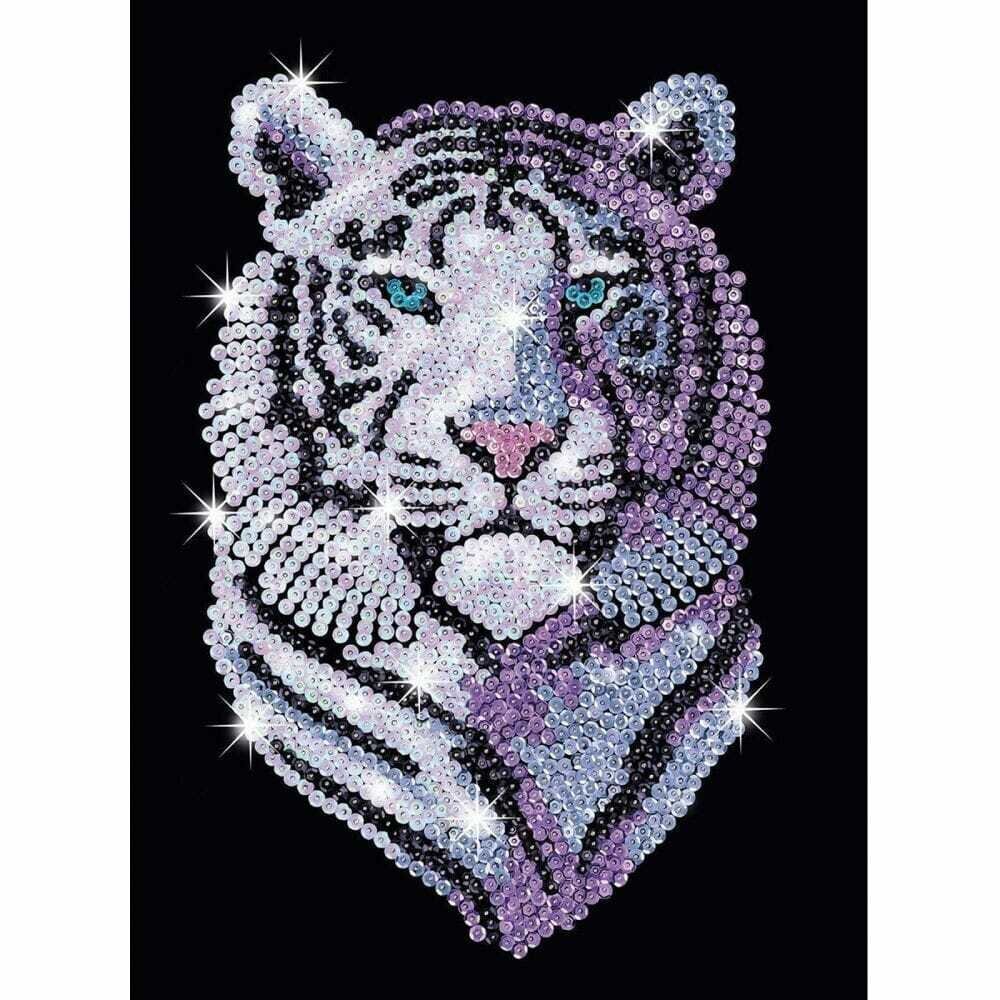 Deimantinė mozaika Sequin Art Snow Tiger, 25 x 34 cm kaina ir informacija | Deimantinės mozaikos | pigu.lt