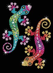 Deimantinė mozaika Sequin Art Geckos, 24 x 35 cm kaina ir informacija | Deimantinės mozaikos | pigu.lt
