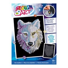 Алмазная мозаика Sequin Art Snow Wolf, 25 x 34 см цена и информация | Алмазная мозаика | pigu.lt