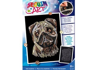 Deimantinė mozaika Sequin Art Pug, 25 x 34 cm kaina ir informacija | Deimantinės mozaikos | pigu.lt
