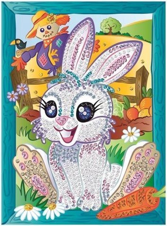 Deimantinė mozaika Sequin Art Munch the Bunny, 25 x 34 cm kaina ir informacija | Deimantinės mozaikos | pigu.lt