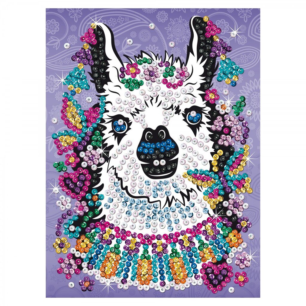 Deimantinė mozaika Sequin Art Llama, 21 x 28 cm kaina ir informacija | Deimantinės mozaikos | pigu.lt