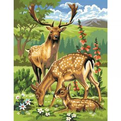 Tapyba pagal skaičius KSG Woodland Animals, 30 x 23 cm, 2 vnt. kaina ir informacija | Tapyba pagal skaičius | pigu.lt