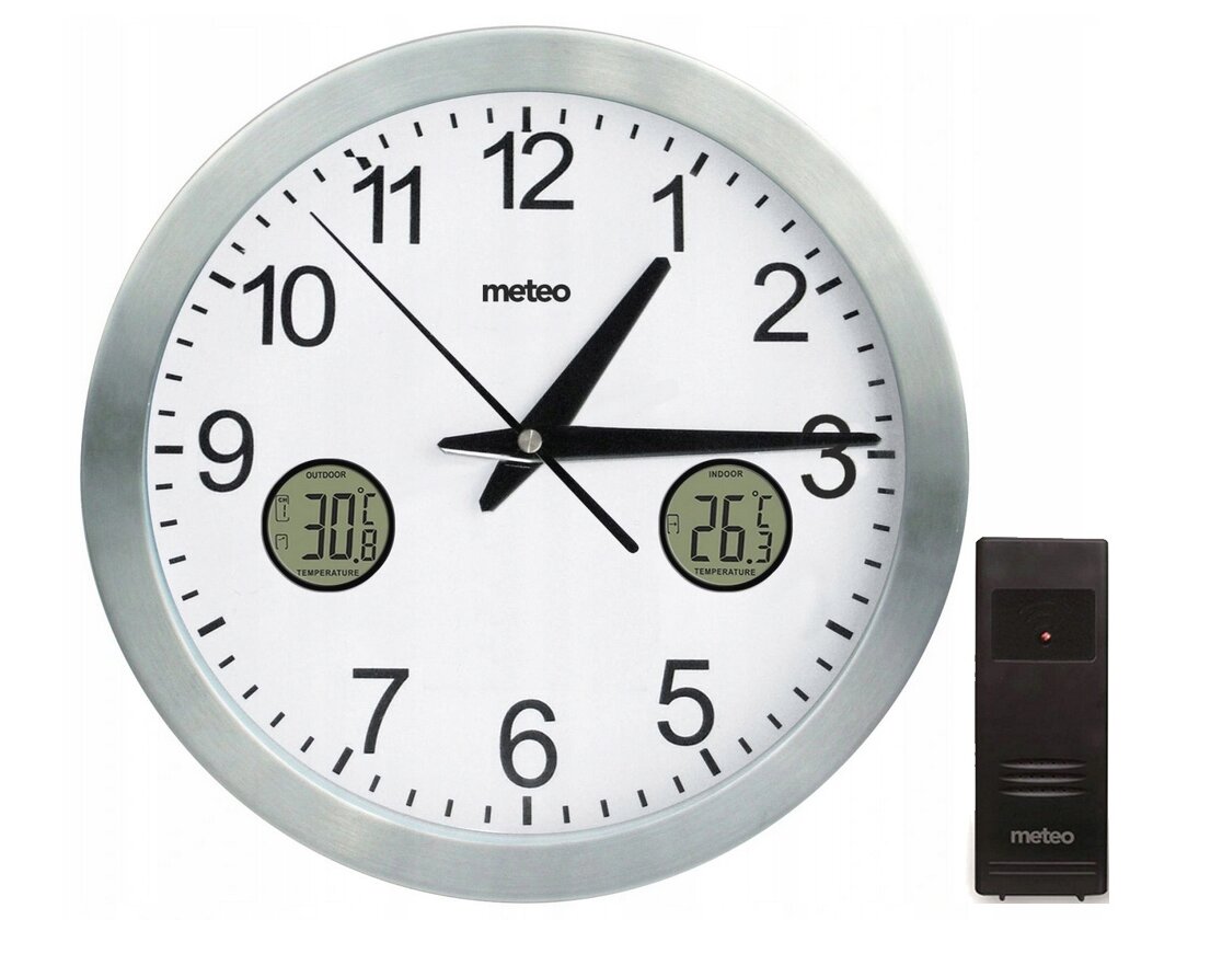Laikrodis su termometru METEO ZP 31 цена и информация | Meteorologinės stotelės, termometrai | pigu.lt