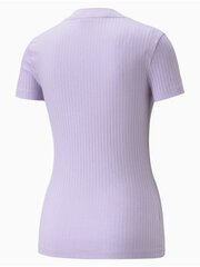 PUMA Classics Ribbed V-Neck Slim Tee Vivid Violet 234237841 цена и информация | Женские футболки | pigu.lt