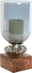 Žvakidė DKD Home Decor 16,5 x 16,5 x 38,5 cm Stiklas Aliuminis kaina ir informacija | Žvakės, Žvakidės | pigu.lt