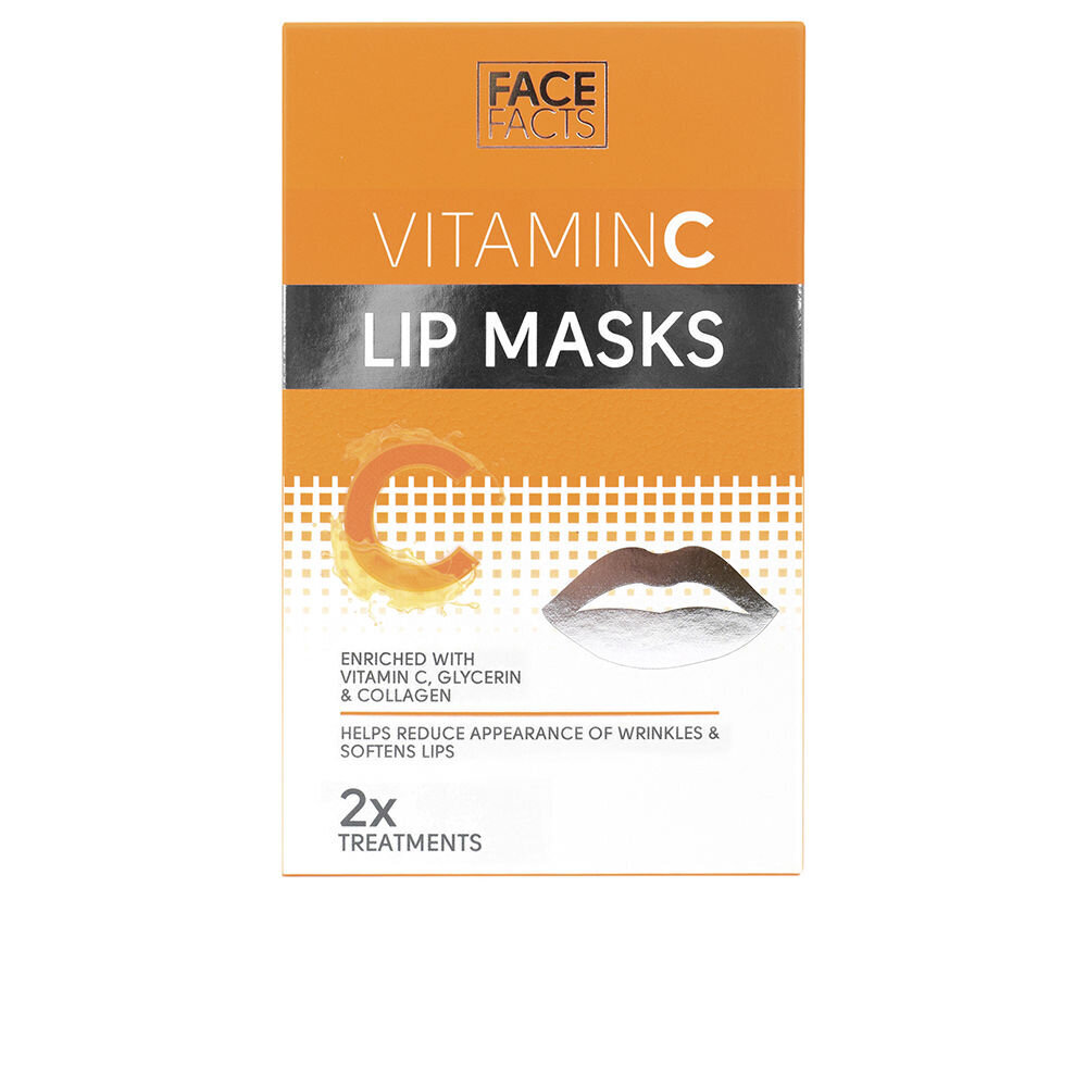 Lūpų kaukė Face Facts Vitamin C, 2 vnt. цена и информация | Veido kaukės, paakių kaukės | pigu.lt