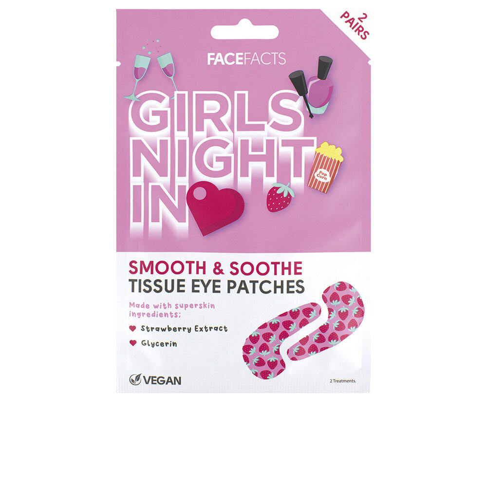 Veido kaukė Face Facts Girls Night In, 2 x 6 ml цена и информация | Veido kaukės, paakių kaukės | pigu.lt