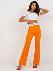 Женские оранжевые брюки из ткани цена и информация | Женские брюки  | pigu.lt