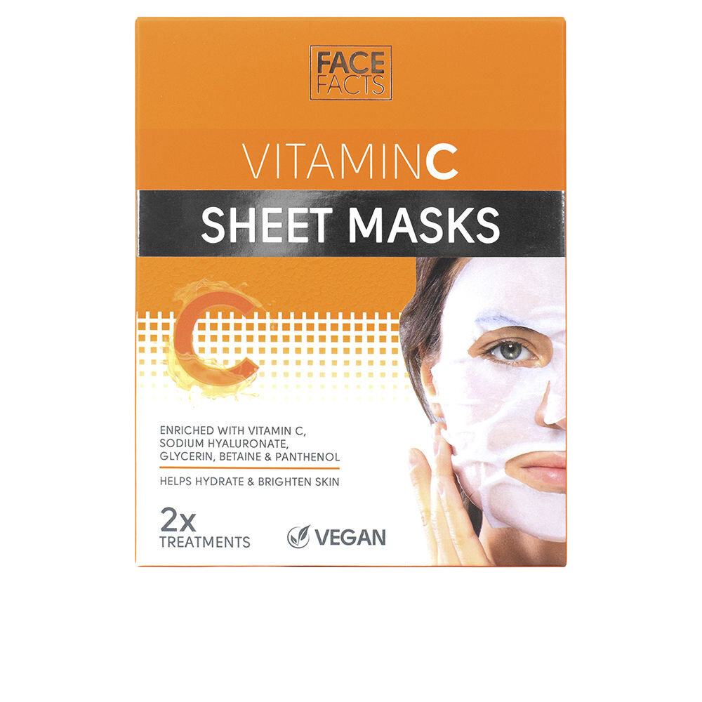 Veido kaukė Face Facts Vitamin C, 20 ml kaina ir informacija | Veido kaukės, paakių kaukės | pigu.lt