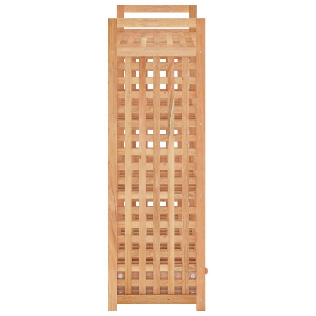 vidaXL Batų lentyna su stalčiais, 70x27x81cm, riešutmedžio masyvas kaina ir informacija | Batų spintelės, lentynos ir suolai | pigu.lt